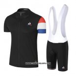 2017 Maillot Ciclismo Coq Sportif Tour DE France Noir Manches Courtes et Cuissard