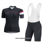 2017 Maillot Ciclismo Femme Gore Bike Wear Noir Manches Courtes et Cuissard