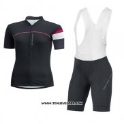 2017 Maillot Ciclismo Femme Gore Bike Wear Noir Manches Courtes et Cuissard