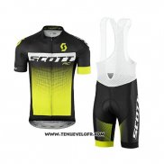 2017 Maillot Ciclismo Scott Jaune Manches Courtes et Cuissard