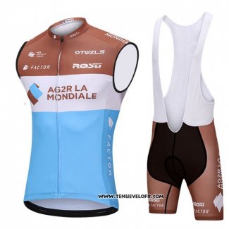 2018 Gilet Coupe-vent Ag2r La Mondiale Azur