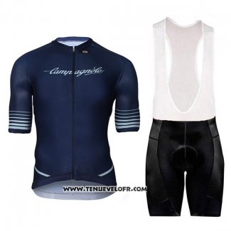 2018 Maillot Ciclismo Campagnolo Platino Fonce Bleu Manches Courtes et Cuissard