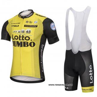 2018 Maillot Ciclismo Lotto NL Jumbo Jaune Manches Courtes et Cuissard