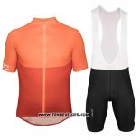 2018 Maillot Ciclismo POC Orange Manches Courtes et Cuissard