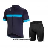 2018 Maillot Ciclismo Specialized Bleu Manches Courtes et Cuissard