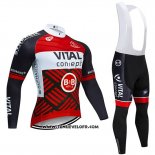 2019 Maillot Ciclismo Vital Concept Rouge Blanc Noir Manches Longues et Cuissard