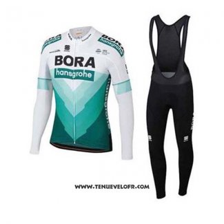 2020 Maillot Ciclismo Bora-hansgrone Vert Blanc Manches Longues et Cuissard