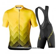 2020 Maillot Ciclismo Mavic Jaune Noir Manches Courtes et Cuissard