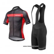 2020 Maillot Ciclismo Merida Rouge Noir Manches Courtes et Cuissard