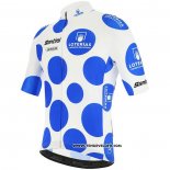 2020 Maillot Cyclisme Vuelta Espana Bleu Blanc Manches Courtes et Cuissard