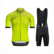 2021 Maillot Cyclisme Castelli Brillant Jaune Manches Courtes et Cuissard