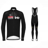 2022 Maillot Cyclisme Lotto Soudal Noir Manches Longues et Cuissard