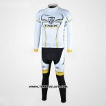 2009 Maillot Ciclismo Trek Noir et Blanc Manches Longues et Cuissard