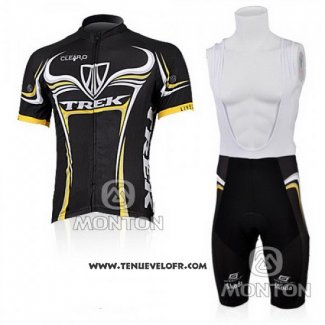 2009 Maillot Ciclismo Trek Noir et Jaune Manches Courtes et Cuissard