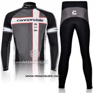 2011 Maillot Ciclismo Cannondale Gris Manches Longues et Cuissard