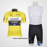 2011 Maillot Ciclismo Garmin Lider Jaune Manches Courtes et Cuissard