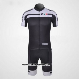 2011 Maillot Ciclismo Giordana Blanc et Noir Manches Courtes et Cuissard