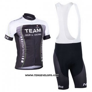 2013 Maillot Ciclismo Nalini Noir et Gris Manches Courtes et Cuissard