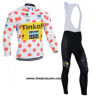 2014 Maillot Ciclismo Saxobank Lider Blanc et Rouge Manches Longues et Cuissard