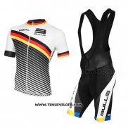 2015 Maillot Ciclismo Bulls Blanc et Noir Manches Courtes et Cuissard