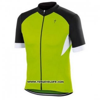 2015 Maillot Ciclismo Specialized Noir et Vert Manches Courtes et Cuissard