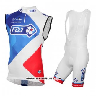 2016 Gilet Coupe-vent FDJ Rouge et Blanc