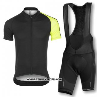 2016 Maillot Ciclismo Assos Noir et Jaune Manches Courtes et Cuissard