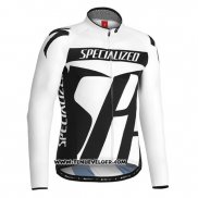 2016 Maillot Ciclismo Specialized Noir et Blanc Manches Longues et Cuissard