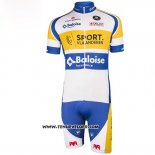 2016 Maillot Ciclismo Sport Vlaanderen Baloise Blanc et Jaune 7 Manches Courtes et Cuissard