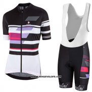 2017 Maillot Ciclismo Femme Nalini Dolomiti Noir Manches Courtes et Cuissard