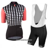 2017 Maillot Ciclismo Femme Nalini Optical Noir et Orange Manches Courtes et Cuissard