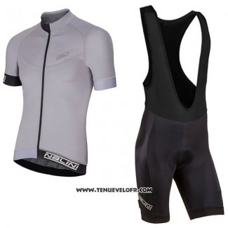 2017 Maillot Ciclismo Nalini Curva Slate Argent Manches Courtes et Cuissard