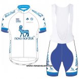 2017 Maillot Ciclismo Novo Nordisk Blanc Manches Courtes et Cuissard