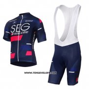 2017 Maillot Ciclismo SEG Racing Academy Bleu et Rouge Manches Courtes et Cuissard