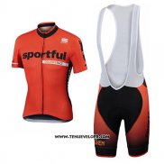 2017 Maillot Ciclismo Sportful Orange Manches Courtes et Cuissard