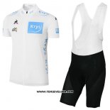 2017 Maillot Ciclismo Tour DE France Blanc Manches Courtes et Cuissard