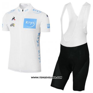 2017 Maillot Ciclismo Tour DE France Blanc Manches Courtes et Cuissard