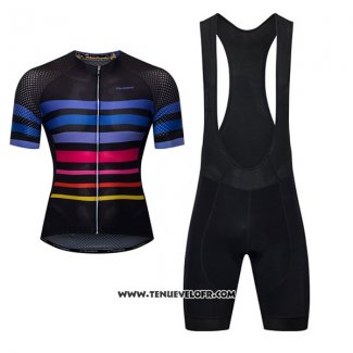 2017 Maillot Ciclismo Ykywbike Aa09 Adh09 Noir et Bleu Manches Courtes et Cuissard