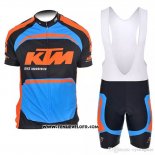 2018 Maillot Ciclismo KTM Bleu Orange Manches Courtes et Cuissard