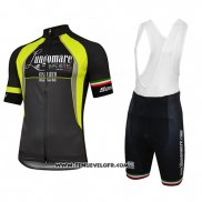 2018 Maillot Ciclismo Lungomare Noir et Jaune Manches Courtes et Cuissard