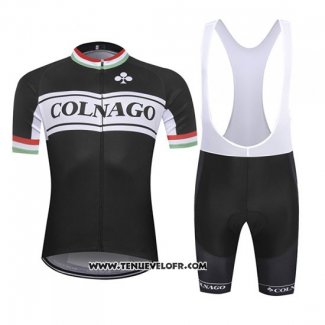 2019 Maillot Ciclismo Colnago Blanc Noir Manches Courtes et Cuissard