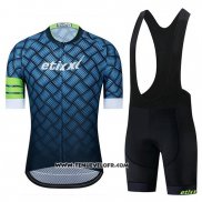 2019 Maillot Ciclismo Etixxl Bleu Manches Courtes et Cuissard