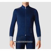 2019 Maillot Ciclismo La Passione Bleu Gris Manches Longues et Cuissard