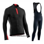 2019 Maillot Ciclismo Northwave Negro Rouge Manches Longues et Cuissard