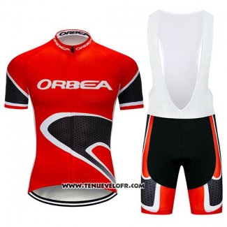 2019 Maillot Ciclismo Orbea Rouge Noir Manches Courtes et Cuissard