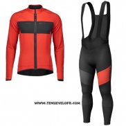 2019 Maillot Ciclismo Scott RC Ff Rouge Noir Manches Longues et Cuissard