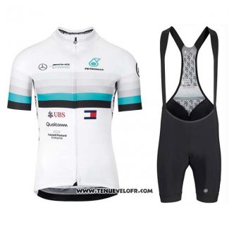 2020 Maillot Ciclismo Assos Blanc Bleu Noir Manches Courtes et Cuissard