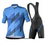 2020 Maillot Ciclismo Mavic Noir Bleu Manches Courtes et Cuissard