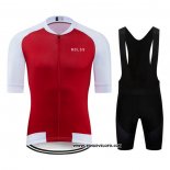 2020 Maillot Ciclismo NDLSS Blanc Rouge Manches Courtes et Cuissard