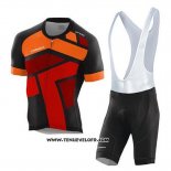 2020 Maillot Ciclismo Orbea Noir Orange Rouge Manches Courtes et Cuissard